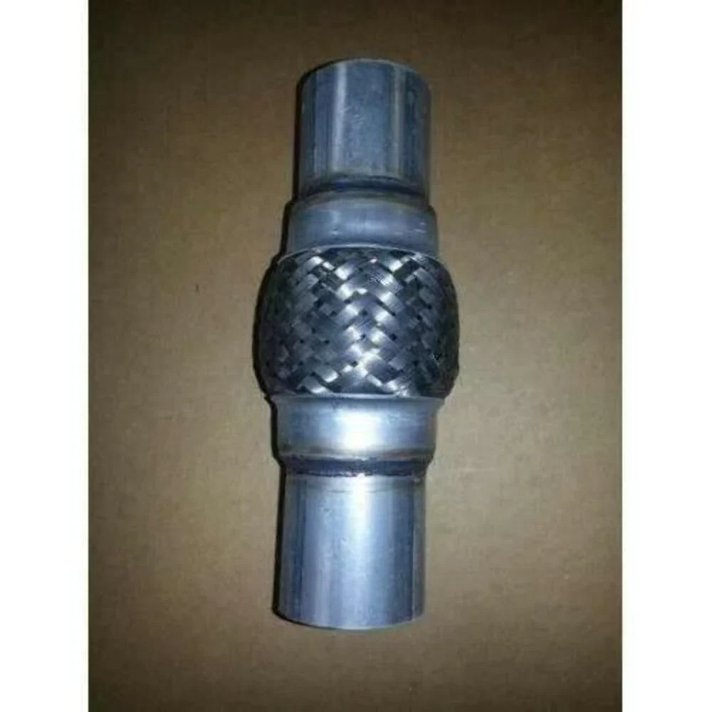 Exhaust Flex Pipe 2 x 4 with Ends Stainless Steel Double Braided